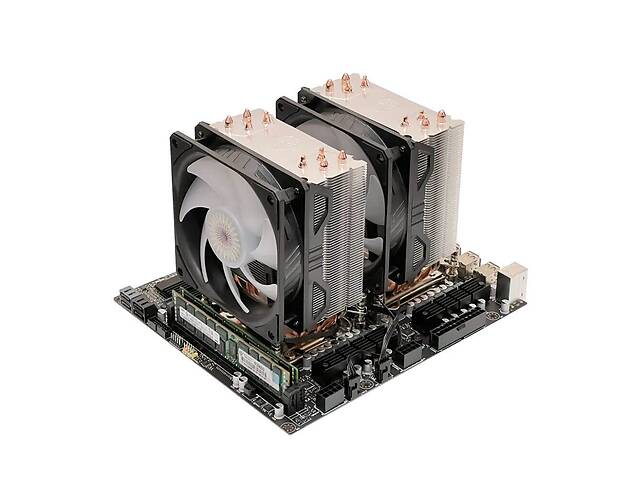 Комплект: материнская плата X79-SS / 2x Intel Xeon E5-2695 v2 (12 (24) ядер по 2.4 - 3.2 GHz) / 16 GB DDR3 / 2x Кулер...