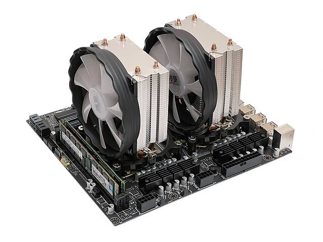 Комплект: материнская плата X79-SS / Intel Xeon E5-2670 v2 (10 (20 ядер по 2.5 - 3.3 GHz) / 16 GB DDR3 / 2x Кулер SNO...