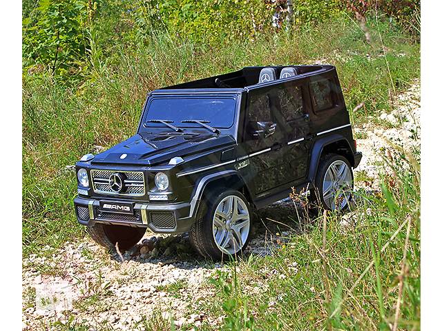Детский электромобиль Mercedes G65 VIP: 90W, 2.4G, EVA-колеса, эко-кожа - BLACK PAINT