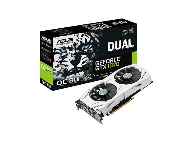 Видеокарта ASUS GeForce GTX1070 8192Mb DUAL OC (DUAL-GTX1070-O8G)