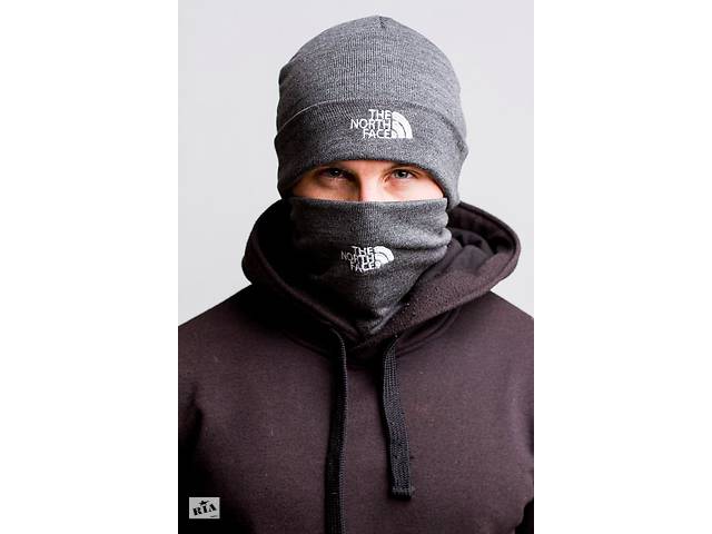 Зимняя шапка + баф North Face