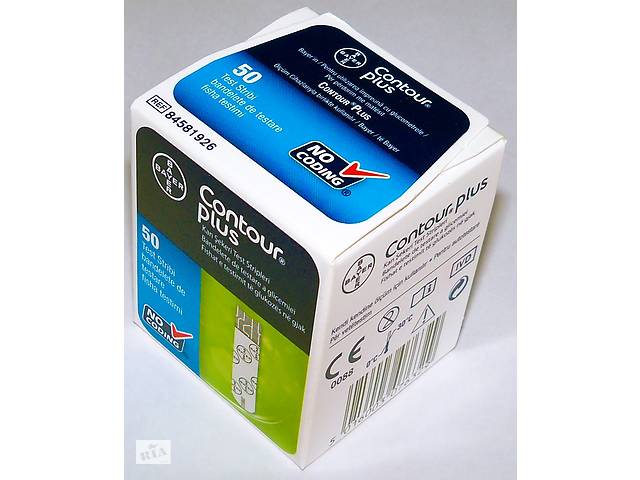 Тест-полоски для глюкометра Contour Plus, 50 шт.