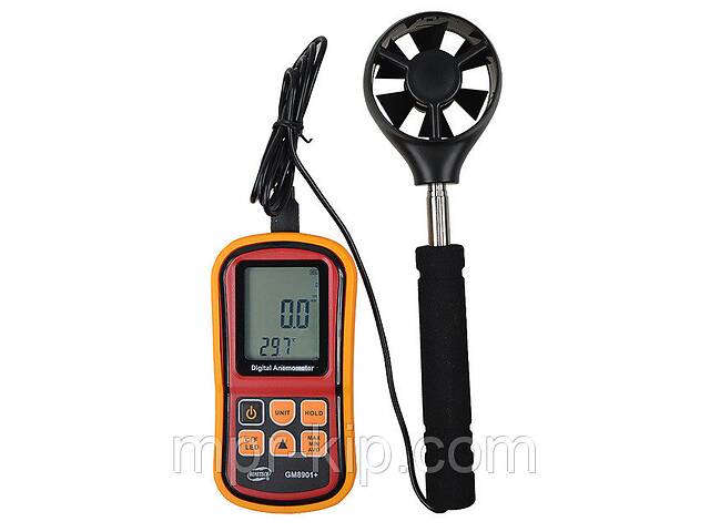 Анемометр Benetech GM8901+ (0.3-45m/s; 0-45ºC) с телескопической рукояткой
