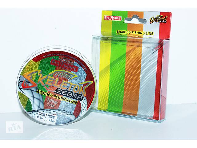 Шнур BratFishing Skeleton Zebra 100m