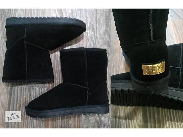 41р 42р 43р 44р 45р 46 р Угги UGG черные натуральные замшевые мужские и женские ботинки
