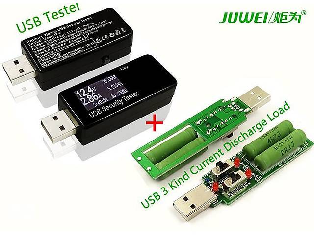 Usb тестер Juwej j7-t с нагрузочным резистором