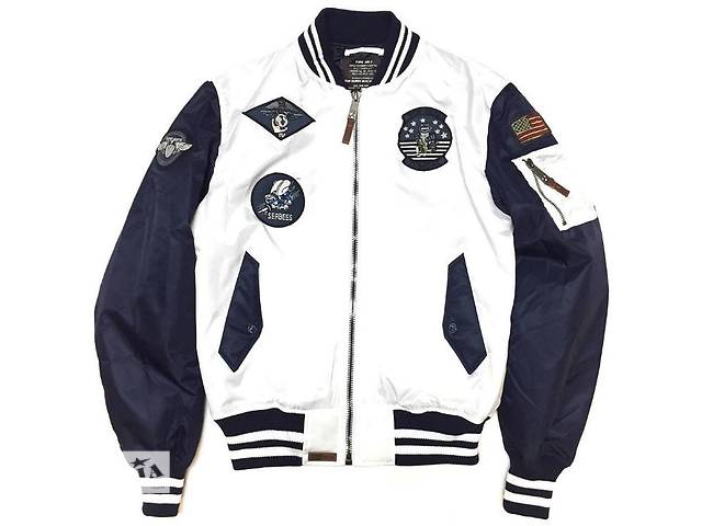 Бомбер Top Gun MA-1 Color Block Bomber Jacket (бело-синий)