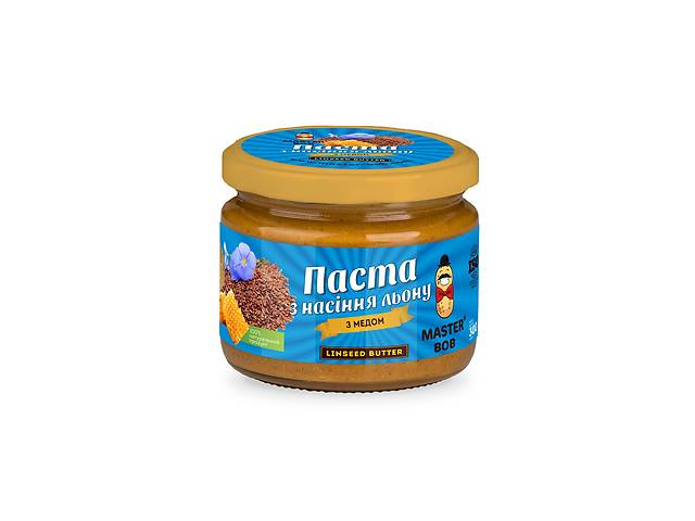 Паста Master Bob з насіння льону з медом 300 г (4820202930136)