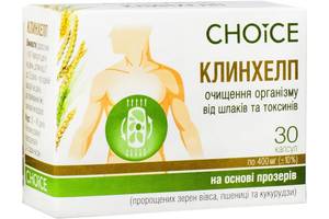 Натуральная добавка для очищения организма от ядов, шлаков и токсинов Choice Клинхелп 99100011101 30 капсул