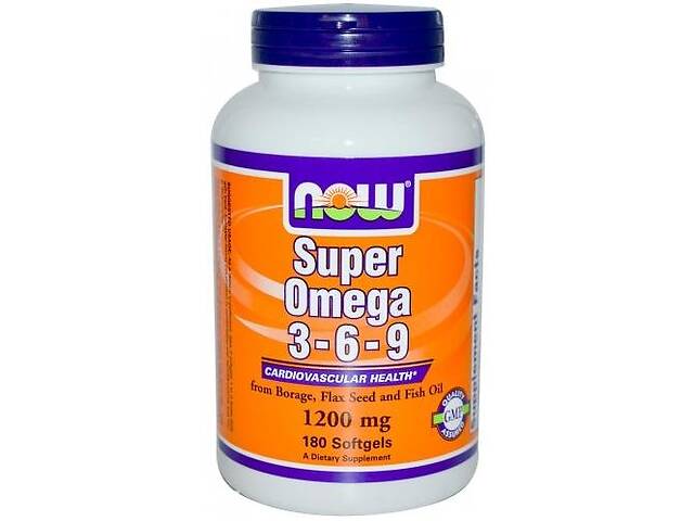 NOW Foods Super Omega 3-6-9 1200 мг 180 софт кап (49505)