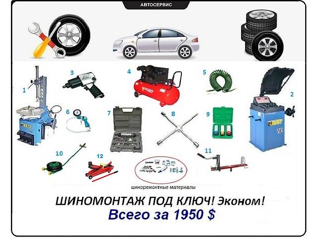 Шиномонтаж под ключ. Шиномонтажное оборудование BEST всего за 1950 $.