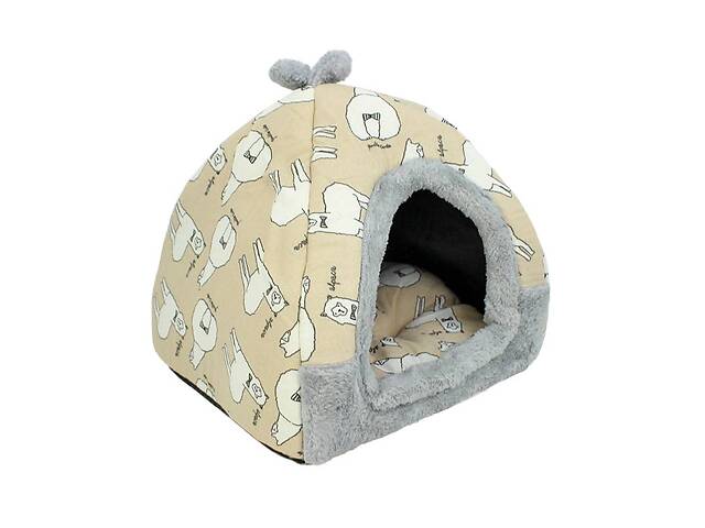 Домик лежанка для котов Taotaopets 566601 Alpaca 35*35*35 см Бежевый (8838-33869)