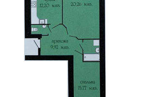 Продается 2-комнатная квартира 68.49 кв. м в Тернополе