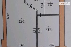 Продается 1-комнатная квартира 45 кв. м в Тернополе