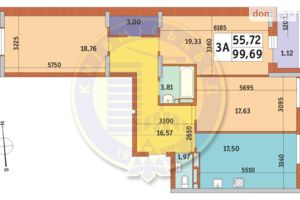 Продается 3-комнатная квартира 99.69 кв. м в Киеве