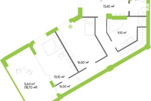 Продається 4-кімнатна квартира 178.9 кв. м у Луцьку