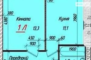 Продается 1-комнатная квартира 43 кв. м в Тернополе