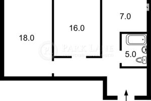 Продается 2-комнатная квартира 53 кв. м в Киеве