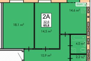 Продається 2-кімнатна квартира 65.8 кв. м у Черкасах