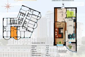 Продается 1-комнатная квартира 59 кв. м в Киеве