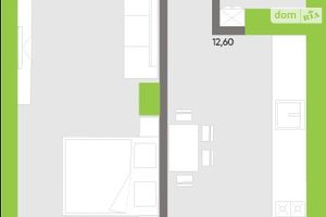 Продается 1-комнатная квартира 40.4 кв. м в Луцке