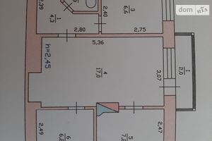 Продається 3-кімнатна квартира 45 кв. м у Красилові