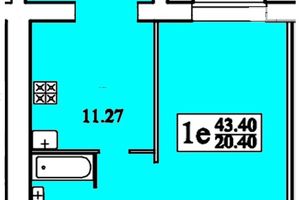 Продається 1-кімнатна квартира 43.4 кв. м у Хмельницькому