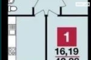Продається 1-кімнатна квартира 42.88 кв. м у Хмельницькому
