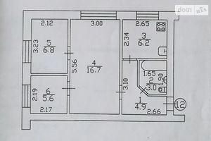 Продается 3-комнатная квартира 44 кв. м в Чернигове