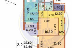 Продається 2-кімнатна квартира 82.6 кв. м у Києві