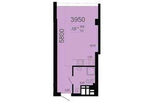Продается 1-комнатная квартира 33 кв. м в Днепре