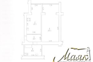 Продается 1-комнатная квартира 53.2 кв. м в Запорожье