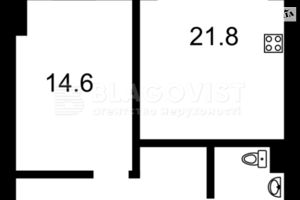 Продается 1-комнатная квартира 55 кв. м в Киеве