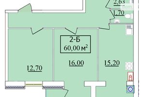 Продается 2-комнатная квартира 60 кв. м в Чернигове
